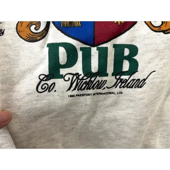 VTG 90s Jackson's Pub Co. Wicklow Ireland Crewneck Sweatshirt Men's LARGE New
